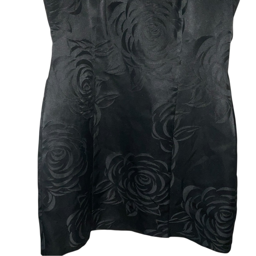 Hugo Buscatti Black Jacquard Sleeveless Dress – Size 12 - Picture 8 of 8